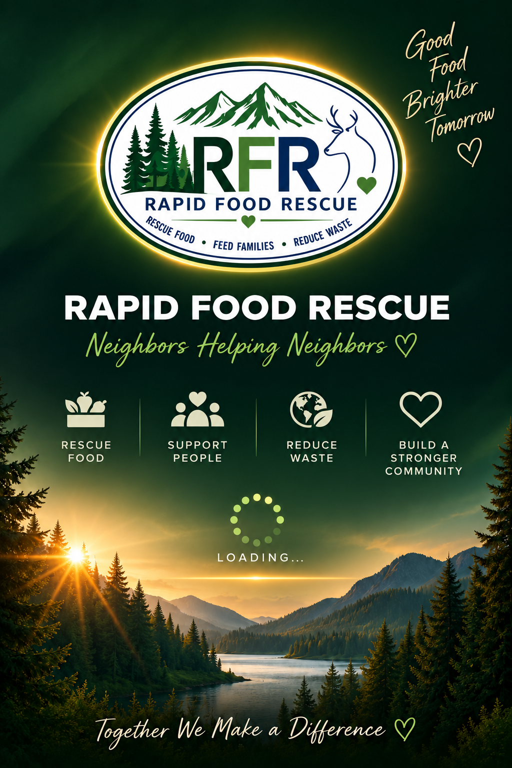 Rapid Food Rescue opening screen